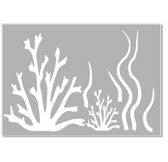 Seaweed,coral stencil   Min buy 3,Australian made